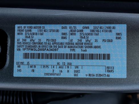 New 2025 Ford F150 XLT w/ Equipment Group 302A MID image 14