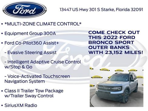 Certified 2022 Ford Bronco Sport Outer Banks image 17