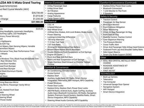 New 2026 MAZDA MX-5 Miata Grand Touring image 21