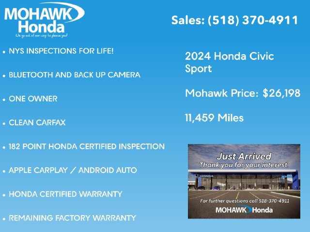 Certified 2024 Honda Civic Sport image 2