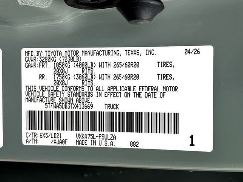 New 2026 Toyota Tundra Limited AWD/4WD image 25