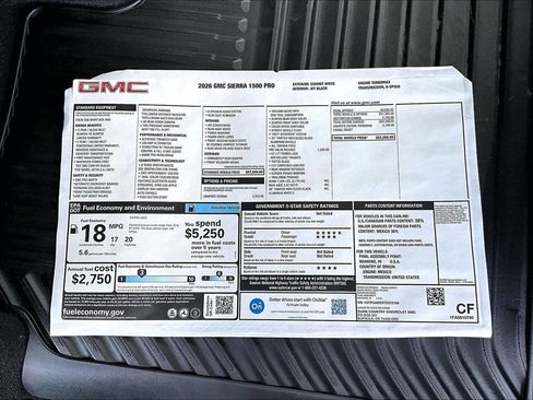 New 2026 GMC Sierra 1500 Pro w/ Graphite Edition AWD/4WD image 14