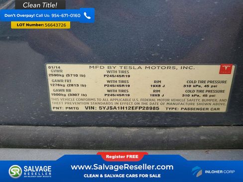 Used 2014 Tesla Model S P85 RWD image 17