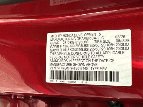 New 2026 Honda Pilot Black Edition image 15