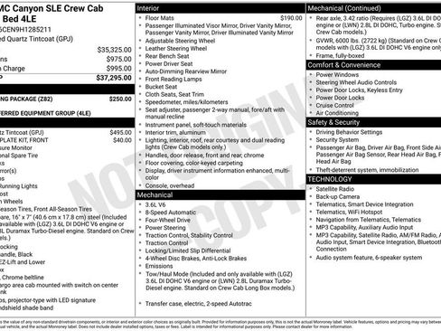 Used 2017 GMC Canyon SLE w/ Trailering Package AWD/4WD image 4