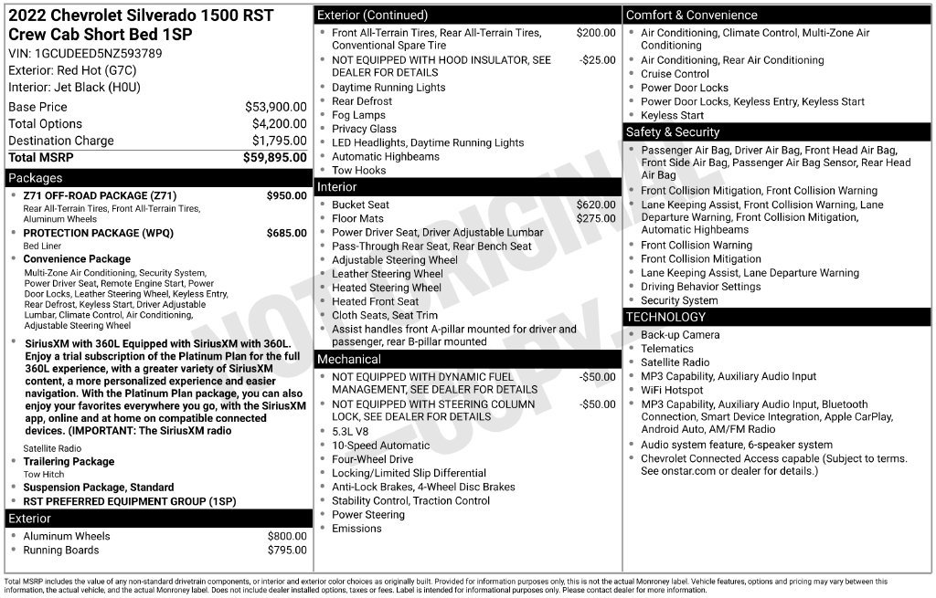 Used 2022 Chevrolet Silverado 1500 RST w/ Z71 Off-Road Package AWD/4WD image 23