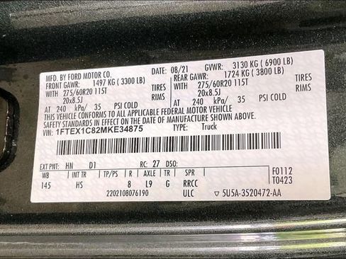 Used 2021 Ford F150 Lariat w/ Equipment Group 502A High RWD image 37