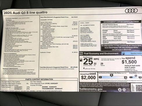 New 2026 Audi Q3 quattro 2.0T AWD/4WD image 15