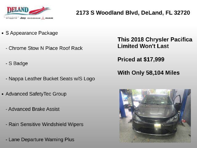 Used 2018 Chrysler Pacifica Limited w/ Advanced Safetytec Group FWD image 17