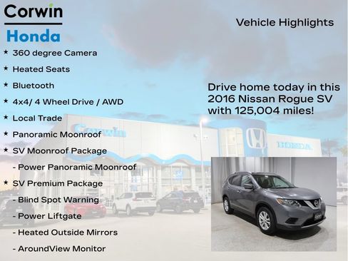 Used 2016 Nissan Rogue SV w/ SV Premium Package AWD/4WD image 7