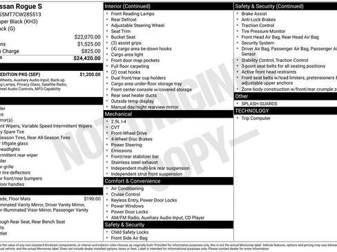 Used 2012 Nissan Rogue S w/ Special Edition Pkg FWD image 10