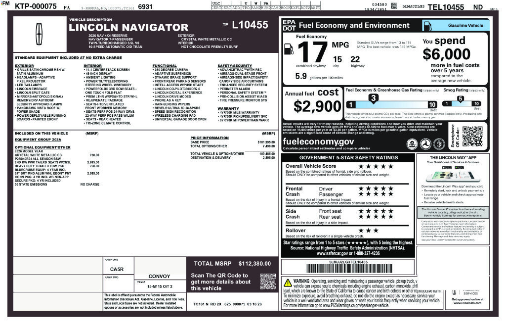 New 2026 Lincoln Navigator Reserve AWD/4WD image 14