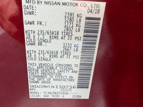 Used 2018 Nissan Murano S AWD/4WD image 16