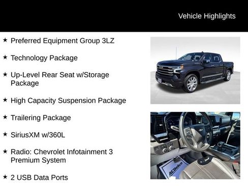 Used 2024 Chevrolet Silverado 1500 High Country w/ Technology Package AWD/4WD image 8