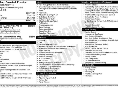 New 2026 Subaru Crosstrek 2.0i Premium AWD/4WD image 30