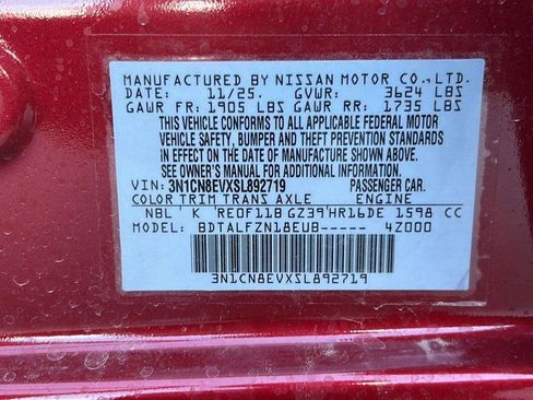 New 2025 Nissan Versa SV w/ Trunk Package image 31