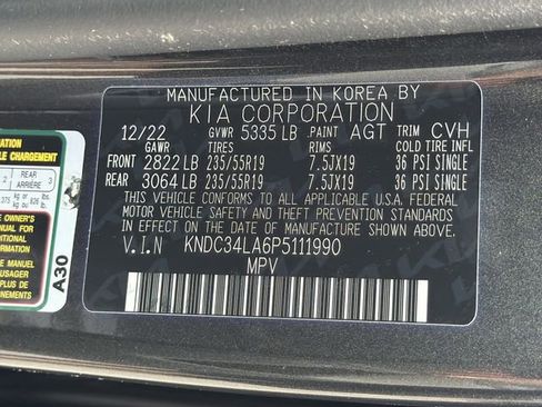 Used 2023 Kia EV6 Wind w/ Wind Technology Package RWD image 33