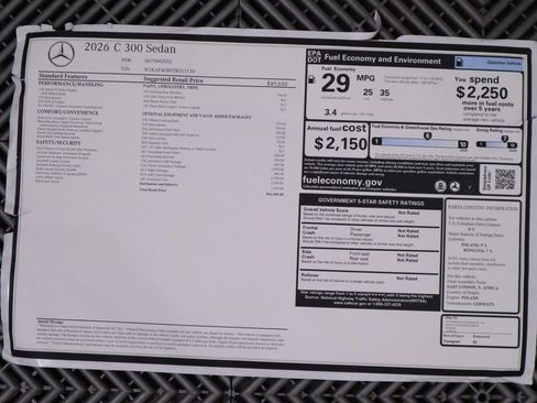Certified 2026 Mercedes-Benz C 300 Sedan image 9