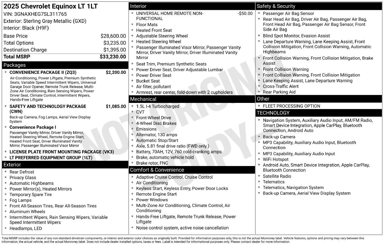 Used 2025 Chevrolet Equinox LT w/ Convenience Package II FWD image 29