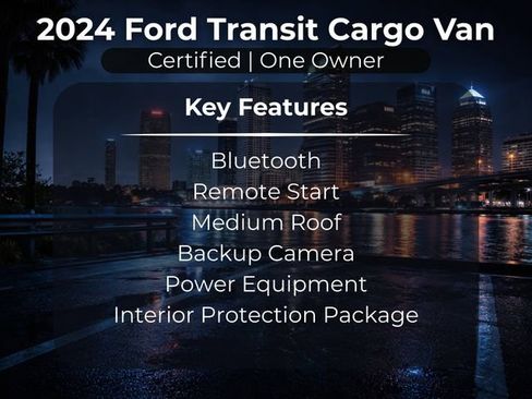Certified 2024 Ford Transit 250 148 Medium Roof w/ Load Area Protection Package RWD image 13