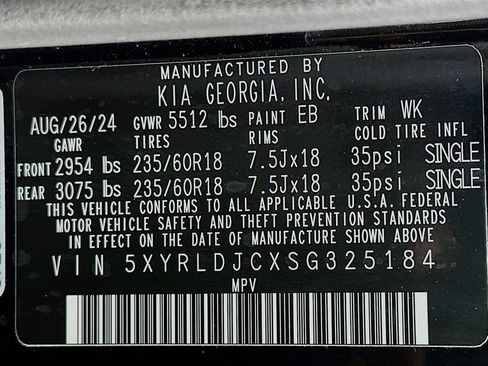 Certified 2025 Kia Sorento S AWD/4WD image 34