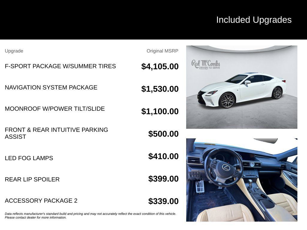 Used 2016 Lexus RC 200t RWD image 5