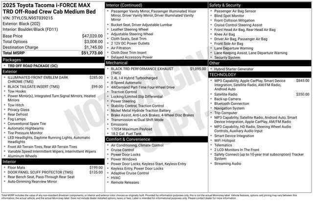 Certified 2025 Toyota Tacoma TRD Off-Road AWD/4WD image 32