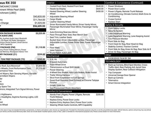 Used 2019 Lexus RX 350 FWD image 47