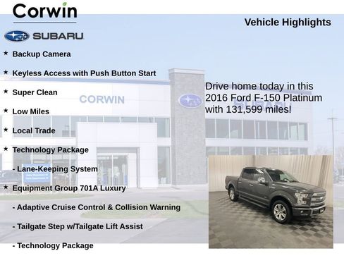 Used 2016 Ford F150 Platinum w/ Equipment Group 701A Luxury image 6