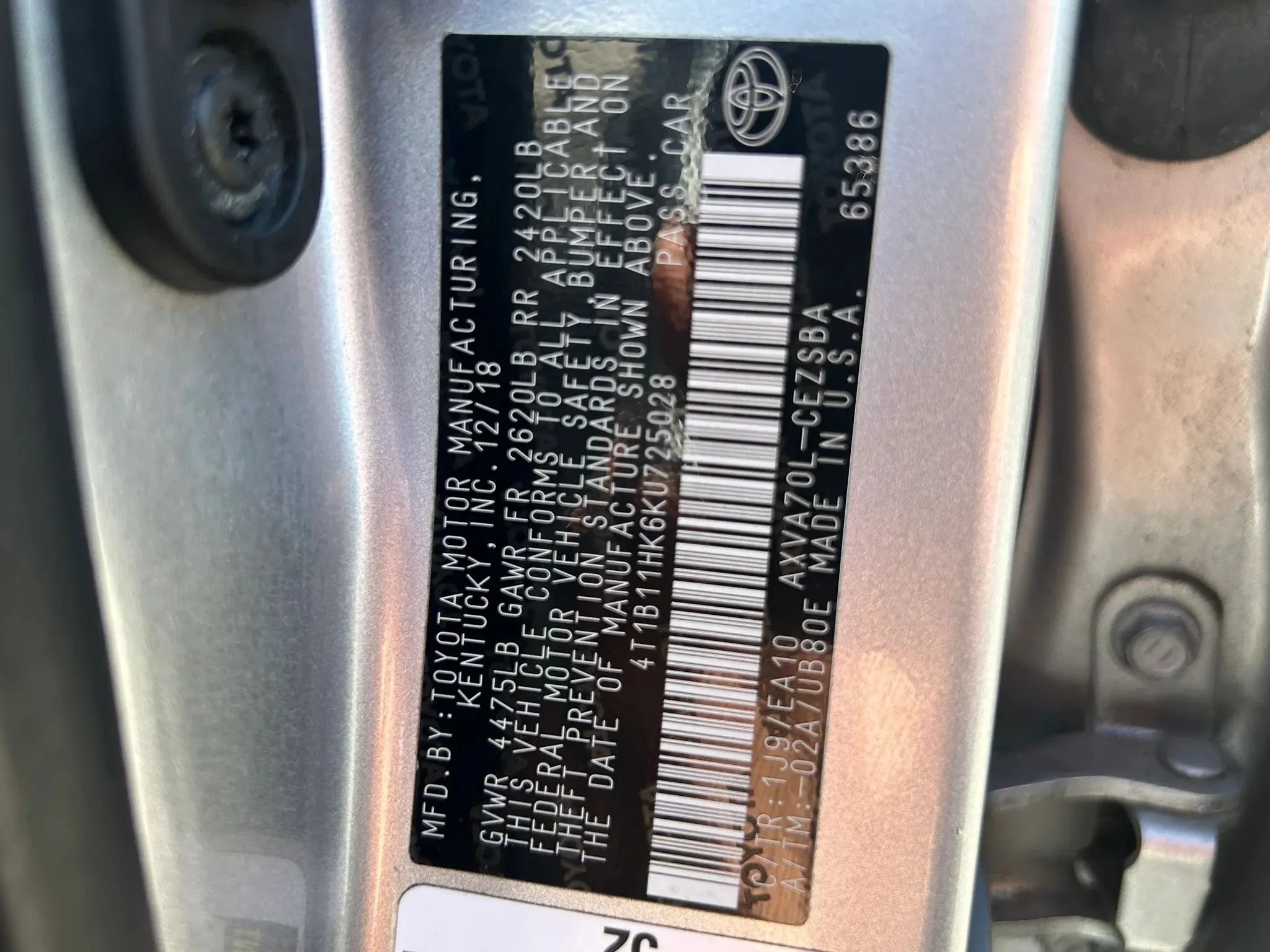 Used 2019 Toyota Camry SE FWD image 25