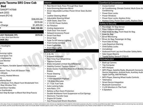 Used 2023 Toyota Tacoma SR5 w/ Technology Package AWD/4WD image 4