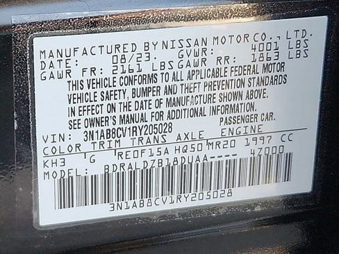 Certified 2024 Nissan Sentra SV w/ All-Weather Package FWD image 28