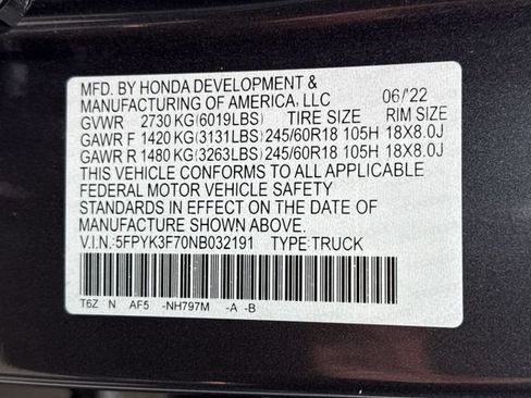 Used 2022 Honda Ridgeline RTL-E image 19