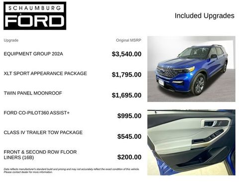 Used 2022 Ford Explorer XLT w/ Equipment Group 202A image 4