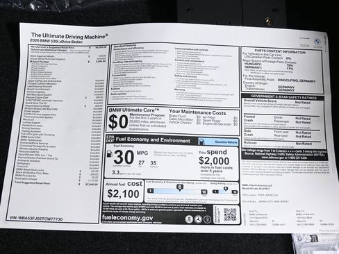 New 2026 BMW 530i xDrive w/ M Sport Package image 38