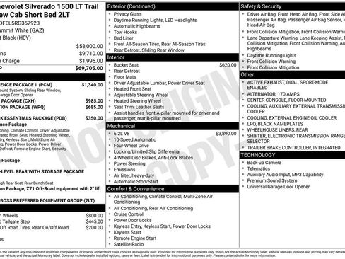 Used 2024 Chevrolet Silverado 1500 LT Trail Boss w/ Convenience Package II AWD/4WD image 41