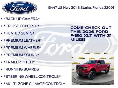New 2026 Ford F150 XLT w/ Equipment Group 303A High image 10