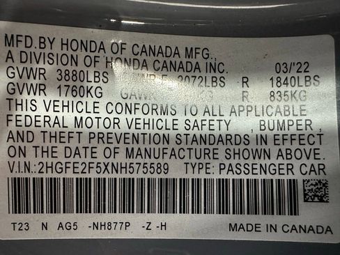 Used 2022 Honda Civic Sport image 11