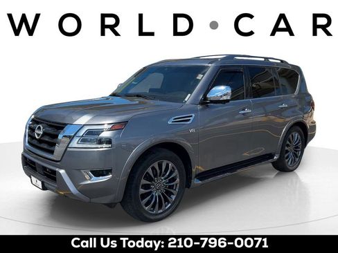 Used 2021 Nissan Armada Platinum w/ Captain's Chairs Package RWD image 2