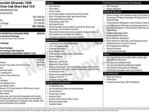 Used 2022 Chevrolet Silverado 1500 Custom w/ LPO, Dark Essentials Package AWD/4WD image 34