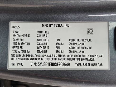 Used 2025 Tesla Model 3 Long Range AWD/4WD image 23