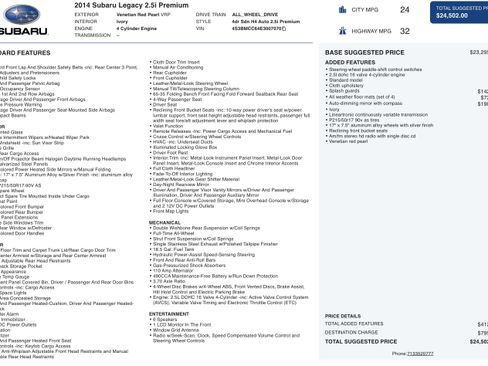 Used 2014 Subaru Legacy 2.5i Premium image 5