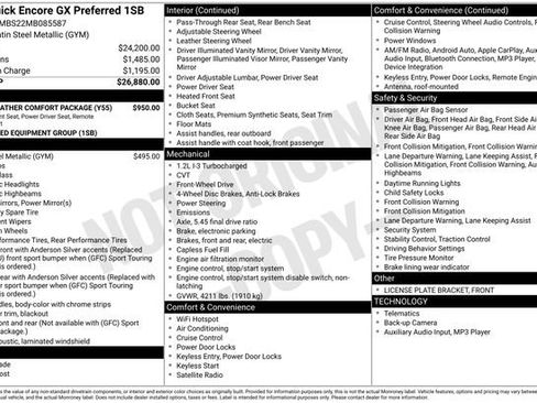 Used 2021 Buick Encore GX Preferred w/ Cold Weather Comfort Package image 2