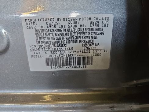 Certified 2025 Nissan Versa SV w/ Trunk Package image 10