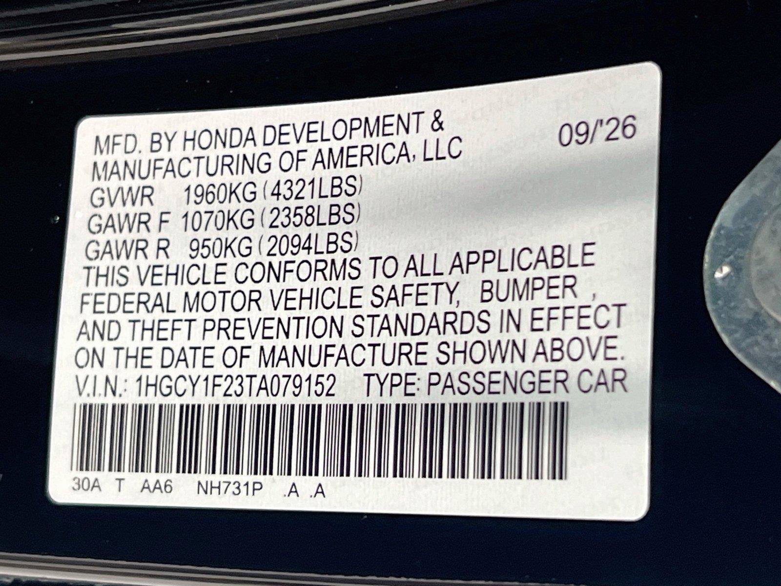 New 2026 Honda Accord LX image 28