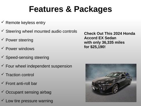 Used 2024 Honda Accord EX image 12