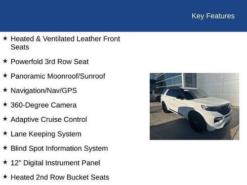 Certified 2020 Ford Explorer ST w/ Premium Technology Package image 29