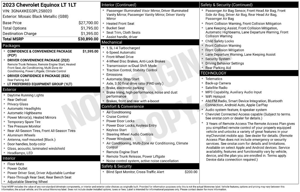 Used 2023 Chevrolet Equinox LT FWD image 34