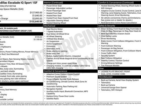 New 2026 Cadillac Escalade IQ Sport 1 image 48