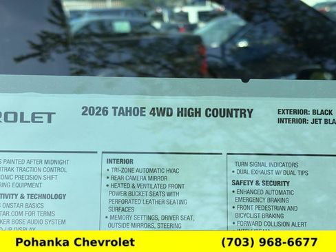 New 2026 Chevrolet Tahoe High Country w/ Sun And Tow Package AWD/4WD image 35